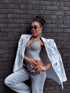 ELYNDI, string corrective bodysuit - gray PRE-ORDER